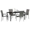 Ensemble de salle à manger pour jardin 5 pcs Gris 563700563700