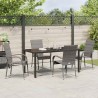 Ensemble de salle à manger pour jardin 5 pcs Gris 563700563700