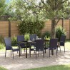 Ensemble de salle à manger pour jardin 7 pcs Noir 563701563701