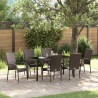 Ensemble de salle à manger pour jardin 7 pcs Marron 563703563703