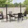 Ensemble de salle à manger pour jardin 5 pcs Marron 563704563704