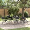 Ensemble de salle à manger pour jardin 7 pcs Noir 563706563706