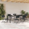 Ensemble de salle à manger pour jardin 7 pcs Noir 563706563706