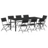 Ensemble de salle à manger pour jardin 9 pcs Noir 563711563711