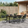 Ensemble de salle à manger pour jardin 9 pcs Noir 563711563711