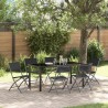 Ensemble de salle à manger pour jardin 7 pcs Noir 563712563712