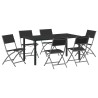 Ensemble de salle à manger pour jardin 7 pcs Noir 563712563712