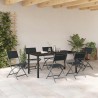 Ensemble de salle à manger pour jardin 7 pcs Noir 563712563712