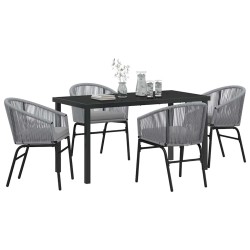 Ensemble de salle à manger pour jardin 5 pcs Anthracite 563713563713