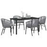Ensemble de salle à manger pour jardin 5 pcs Anthracite 563713563713