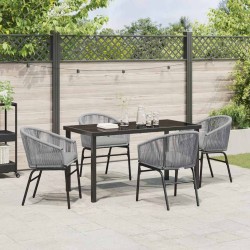 Ensemble de salle à manger pour jardin 5 pcs Anthracite 563713563713