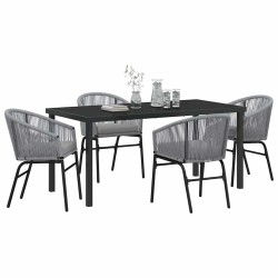 Ensemble de salle à manger pour jardin 5 pcs Anthracite 563714563714