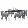 Ensemble de salle à manger pour jardin 5 pcs Anthracite 563714563714