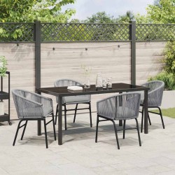 Ensemble de salle à manger pour jardin 5 pcs Anthracite 563714563714