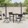 Ensemble de salle à manger pour jardin 5 pcs Noir 563716563716