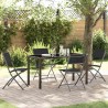 Ensemble de salle à manger pour jardin 5 pcs Noir 563717563717