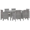 Ensemble de salle à manger pour jardin 7 pcs Gris clair 563722563722