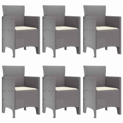 Ensemble de salle à manger pour jardin 7 pcs Gris clair 563722563722