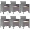 Ensemble de salle à manger pour jardin 7 pcs Gris clair 563722563722
