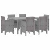 Ensemble de salle à manger pour jardin 7 pcs Gris clair 563723563723
