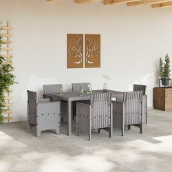 Ensemble de salle à manger pour jardin 7 pcs Gris clair 563723563723