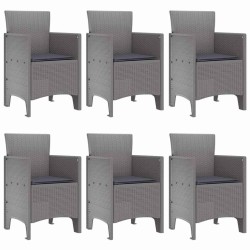 Ensemble de salle à manger pour jardin 7 pcs Gris clair 563723563723