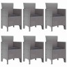 Ensemble de salle à manger pour jardin 7 pcs Gris clair 563723563723