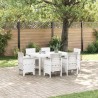 Ensemble de salle à manger pour jardin 7 pcs Blanc Rattan Polt 563724563724