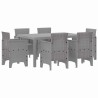 Ensemble de salle à manger pour jardin 7 pcs Gris clair 563727563727