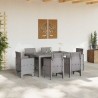 Ensemble de salle à manger pour jardin 7 pcs Gris clair 563727563727
