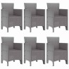 Ensemble de salle à manger pour jardin 7 pcs Gris clair 563727563727