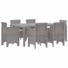 Ensemble de salle à manger pour jardin 7 pcs Gris clair 563728563728