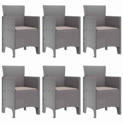 Ensemble de salle à manger pour jardin 7 pcs Gris clair 563728563728