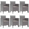 Ensemble de salle à manger pour jardin 7 pcs Gris clair 563728563728