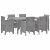 Ensemble de salle à manger pour jardin 7 pcs Gris clair 563729563729