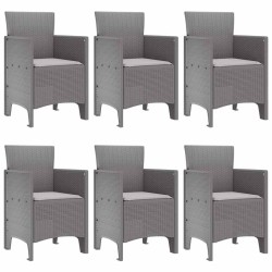 Ensemble de salle à manger pour jardin 7 pcs Gris clair 563729563729
