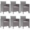 Ensemble de salle à manger pour jardin 7 pcs Gris clair 563729563729