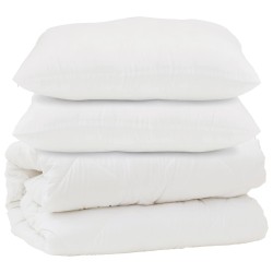 Couette avec oreiller 3 pcs Blanc Microfibre 563731563731