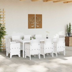 Ensemble de salle à manger pour jardin 9 pcs Blanc 563732563732