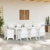 Ensemble de salle à manger pour jardin 9 pcs Blanc 563732563732