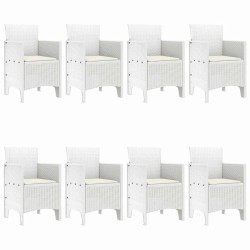 Ensemble de salle à manger pour jardin 9 pcs Blanc 563732563732
