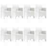 Ensemble de salle à manger pour jardin 9 pcs Blanc 563732563732