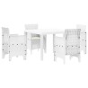 Ensemble de salle à manger pour jardin 5 pcs Blanc 563737563737