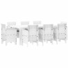 Ensemble de salle à manger pour jardin 9 pcs Blanc 563741563741