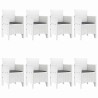 Ensemble de salle à manger pour jardin 9 pcs Blanc 563741563741