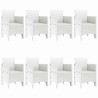 Ensemble de salle à manger pour jardin 9 pcs Blanc 563743563743