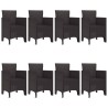Ensemble de salle à manger pour jardin 9 pcs Marron 563746563746