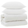 Couette avec Oreillers avec oreiller 3 pcs Blanc Microfibre 563756563756