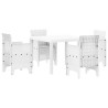 Ensemble de salle à manger pour jardin 5 pcs Blanc 563776563776