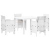 Ensemble de salle à manger pour jardin 5 pcs Blanc 563777563777